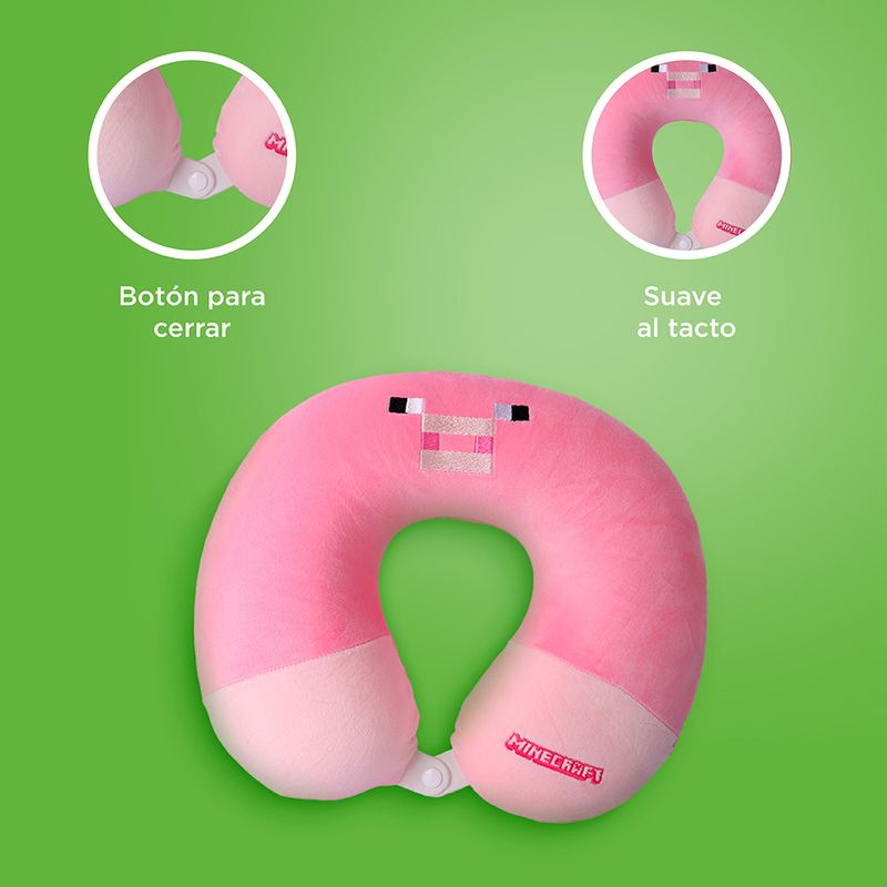 Almohada-De-Viaje-Minecraft-Cerdito-Memory-Foam-Rosa-32x30x10-cm-5-29759