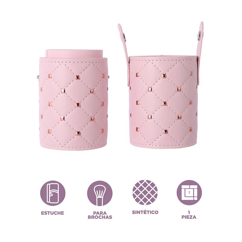 Estuche-Para-Brochas-De-Maquillaje-Capitoneado-Sint-tico-Rosa-9x21-cm-4-29043