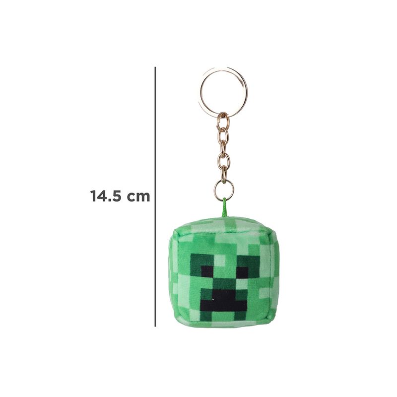Llavero-Minecraft-Creeper-Felpa-Verde-14-5-cm-4-29750