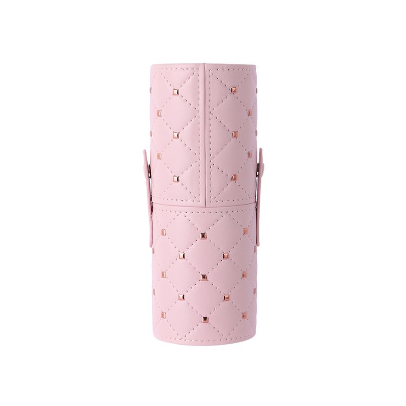 Estuche-Para-Brochas-De-Maquillaje-Capitoneado-Sint-tico-Rosa-9x21-cm-1-29043