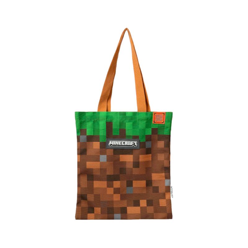 Bolsa-De-Compras-Minecraft-Bloque-De-Pasto-100-Poli-ster-Multicolor-34x1x38-cm-1-29781