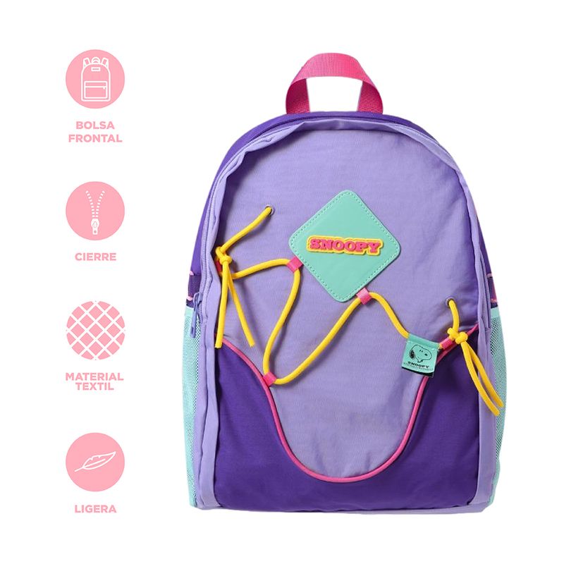 Mochila-Casual-Snoopy-Textil-Morada-30x10x42-cm-3-29970