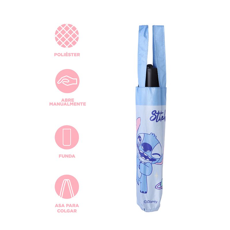 Paraguas-Disney-Stitch-Plegable-100-Poli-ster-Azul-53-5-cm-3-29974