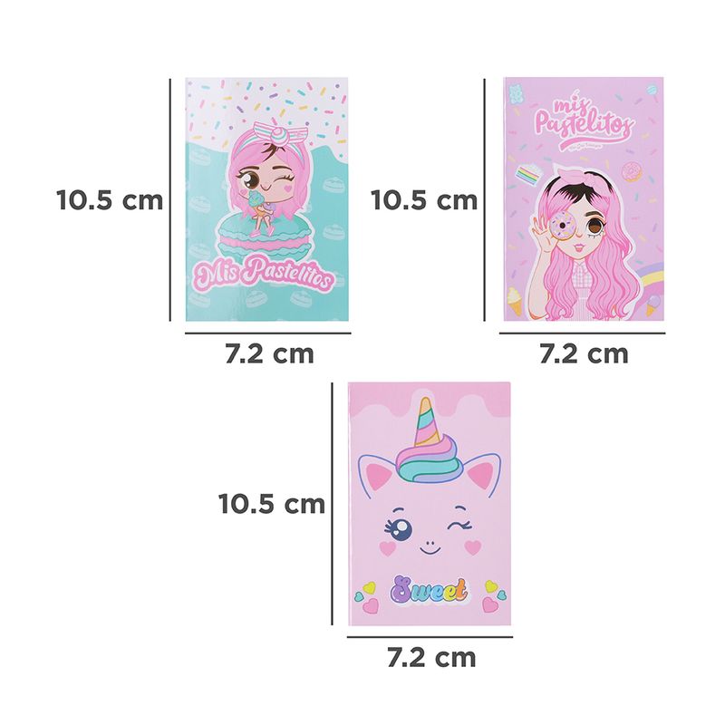 Set-Libretas-Mis-Pastelitos-Pasta-Suave-Multicolor-7-2x10-5-cm-24-Hojas-3-Piezas-4-29986