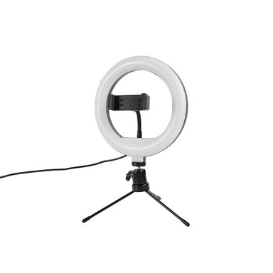 Aro De Luz Con Soporte Sintético Blanco