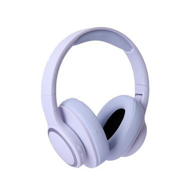 Audífonos De Diadema Inalámbricos Sintéticos Lilas Minimalistas