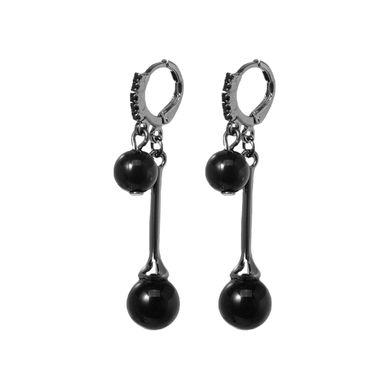 Aretes Tipo Arracadas Dark Metálicos Negros Minimalistas