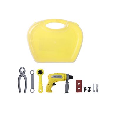 Kit Juguete De Herramientas Con Portafolio Amarillas 9 Piezas