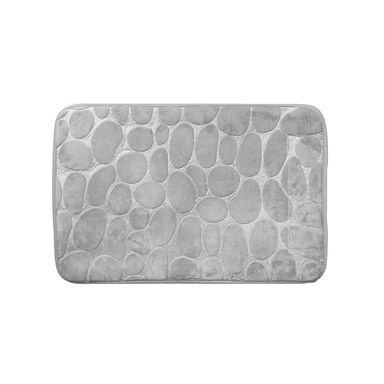 Tapete Decorativo Diseño tipo Piedras 100% Poliéster Gris 60x40 cm