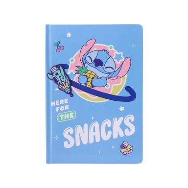 Libreta Disney Stitch Pasta Dura Azul 14x20.5 cm 80 Hojas