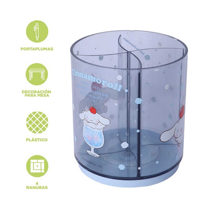 Organizador-De-Escritorio-Sanrio-Cinnamoroll-Portal-pices-Giratorio-Pl-stico-Azul-10-2x11-cm-3-30065