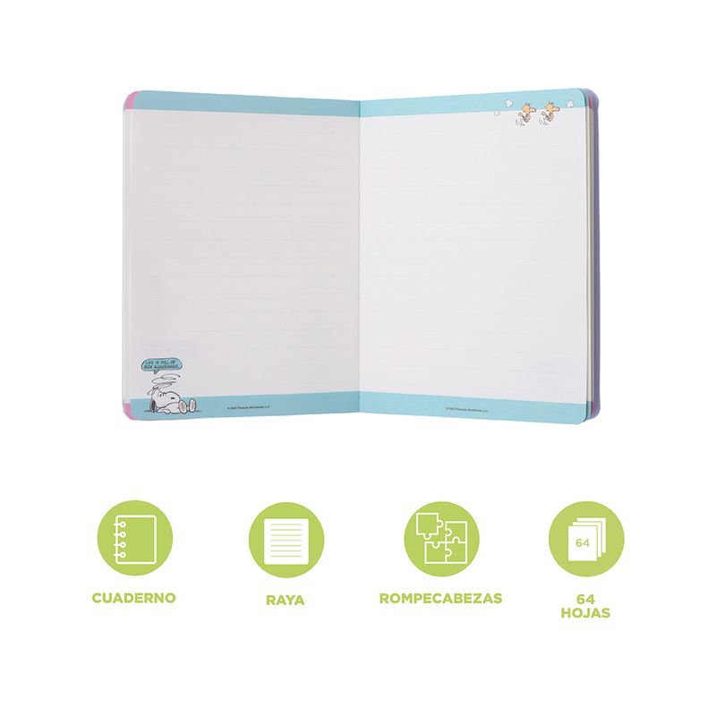 Libreta-Snoopy-Pasta-Acolchada-Morada-12-2x16-7-cm-64-Hojas-3-30110