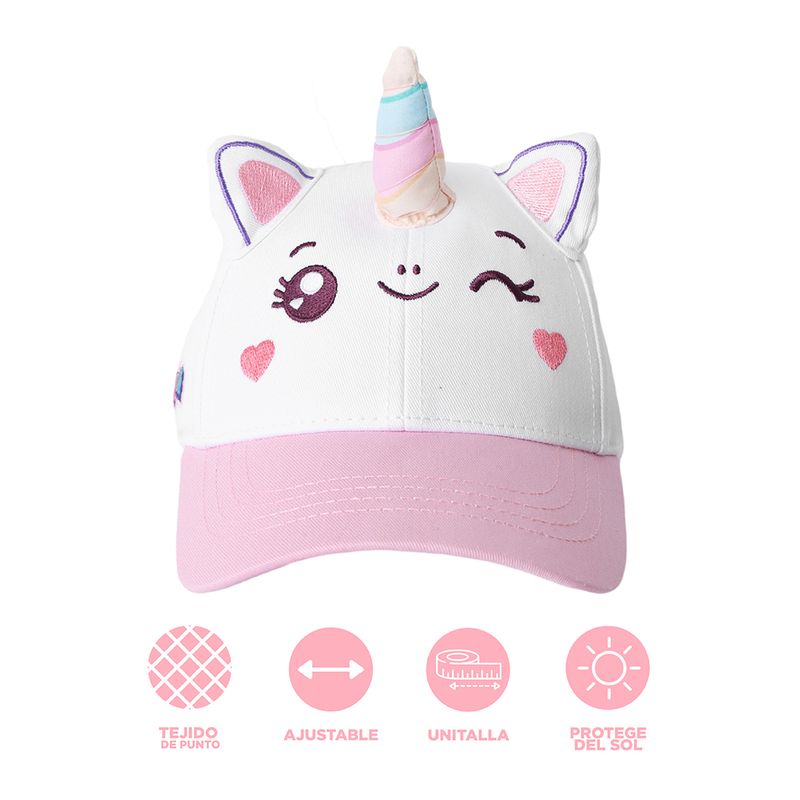 Gorra-Mis-Pastelitos-Con-Estampado-De-Unicornio-Textil-Blanca-Unitalla-52-cm-3-30122