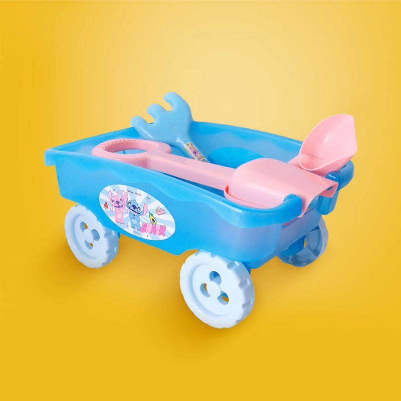 Set-Juguete-Para-Playa-Con-Carreta-Disney-Stitch-ngel-Sint-tico-Azul-2-30138
