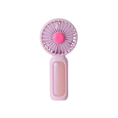Ventilador De Mano Recargable Sintético Rosa 7x14.5 cm