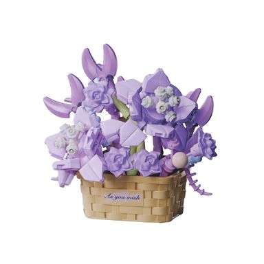 Bloques De Construcción Blooming Violetas Canasta De Flores 183 Piezas