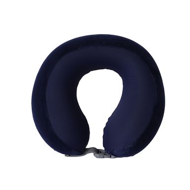 Almohada De Viaje Minimalista Memory Foam Azul 25x24 cm