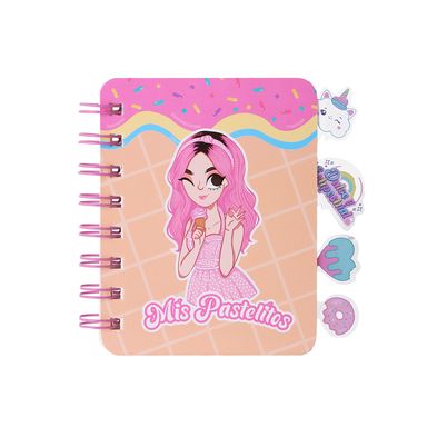 Libreta De Espiral Mis Pastelitos Ice Cream 8.7x11.2 cm Blancas 70 Hojas