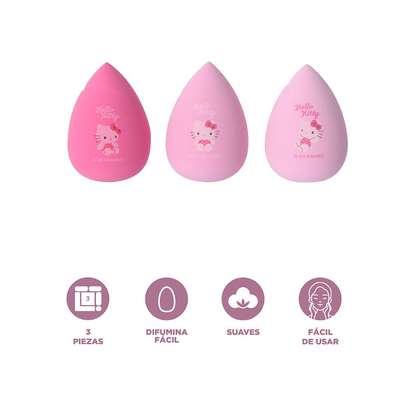 Set-Esponjas-De-Maquillaje-Sanrio-Hello-Kitty-Rosas-3-Piezas-3-30244