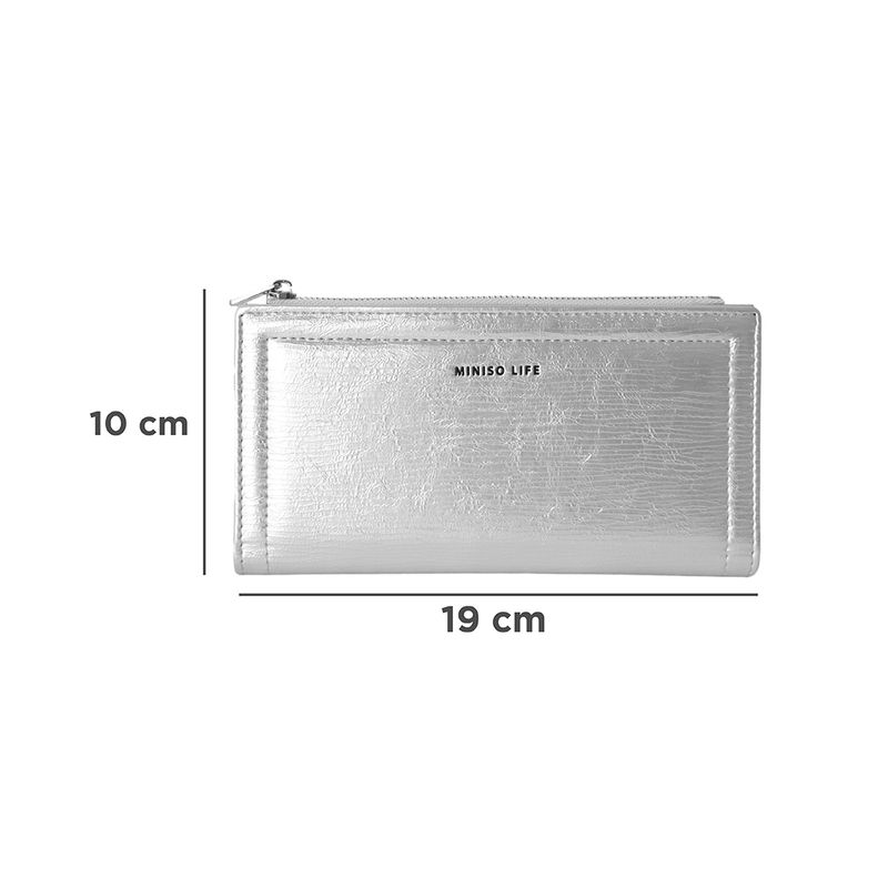 Cartera-Larga-Para-Mujer-Craquelada-Sint-tica-Plateada-19x10x2-cm-6-30246