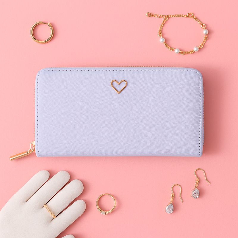 Cartera-Larga-Para-Mujer-Decorativo-De-Coraz-n-Sint-tica-Azul-19x10x2-cm-2-30250