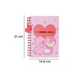 Libreta-De-Espiral-Con-Separadores-Mini-Family-Rosa-14-8x21-cm-Rayas-80-Hojas-4-30278