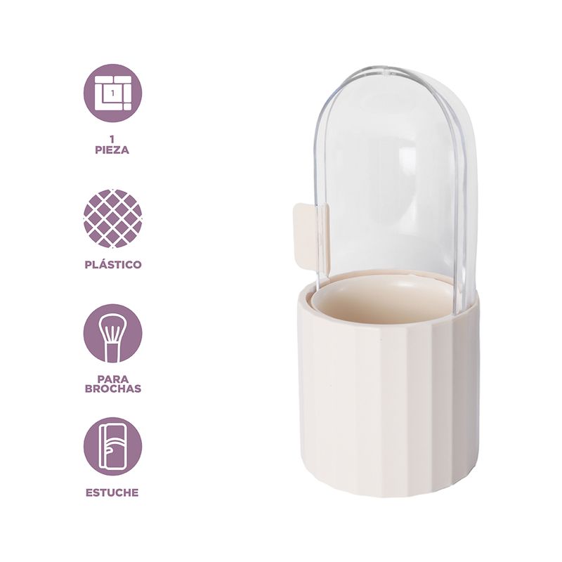 Organizador-Para-Brochas-De-Maquillaje-A-Prueba-De-Polvo-Sint-tico-Beige-10x10x22-5-cm-4-30279