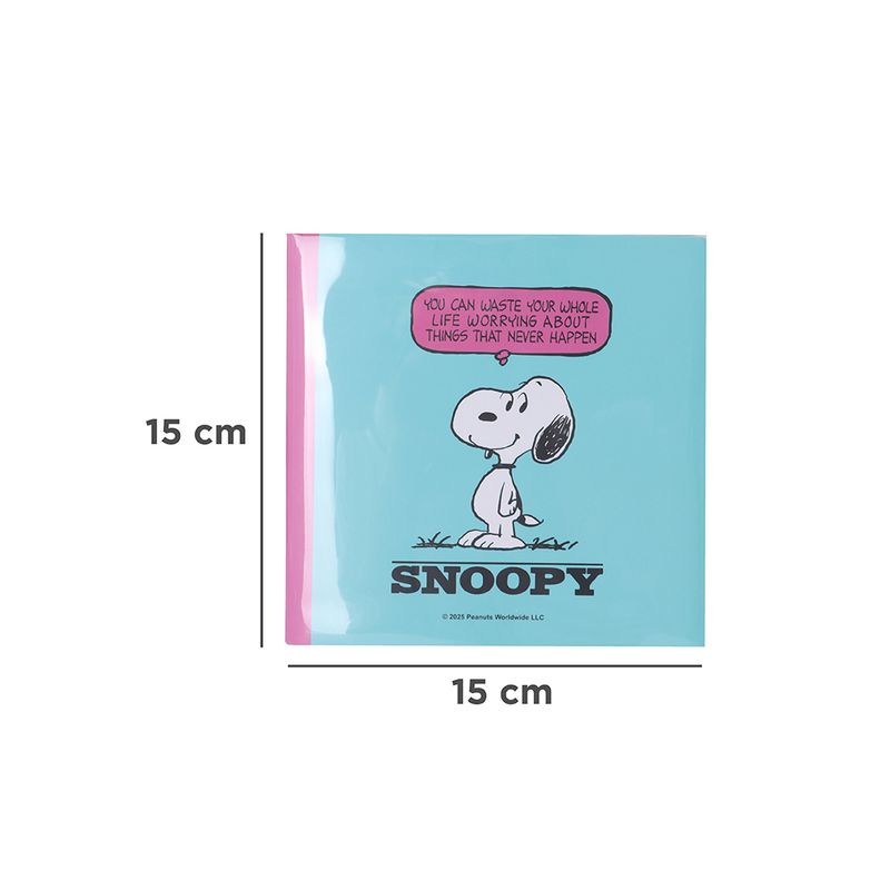 Libreta-Snoopy-Verde-Aqua-15x15-cm-Rayas-80-Hojas-4-30307