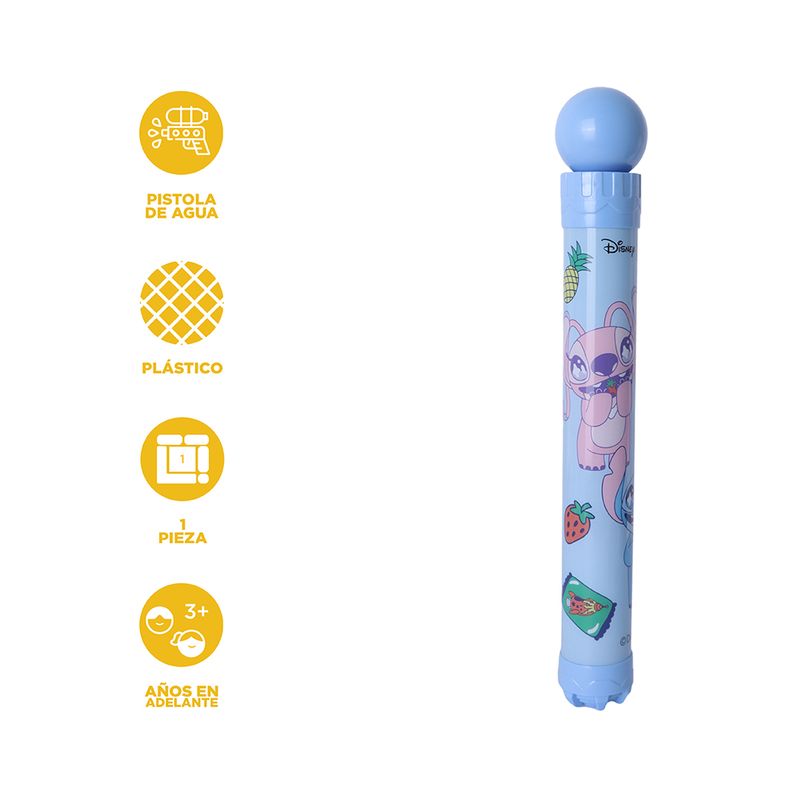 Tubo-Lanza-Chorro-De-Agua-Disney-Stitch-Angel-Sint-tico-Azul-35-cm-3-30331