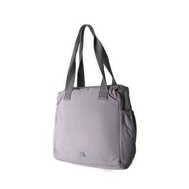 Bolso De Hombro Textil Gris 32x12x27 cm