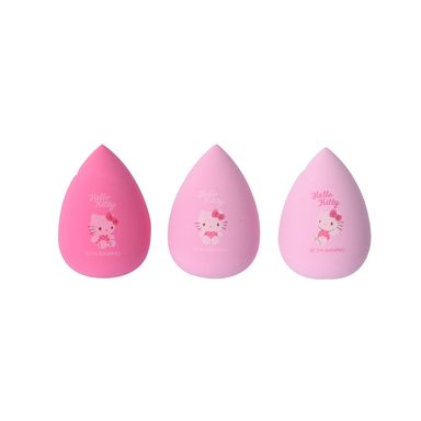 Set Esponjas De Maquillaje Sanrio Hello Kitty Rosas 3 Piezas