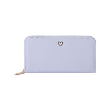 Cartera Larga Para Mujer Decorativo De Corazón Sintética Azul 19x10x2 cm
