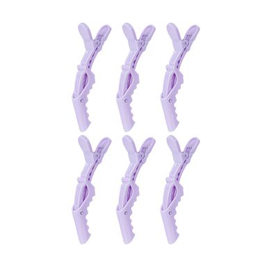 Set Pinzas Para Cabello Profesionales Plástico Lilas