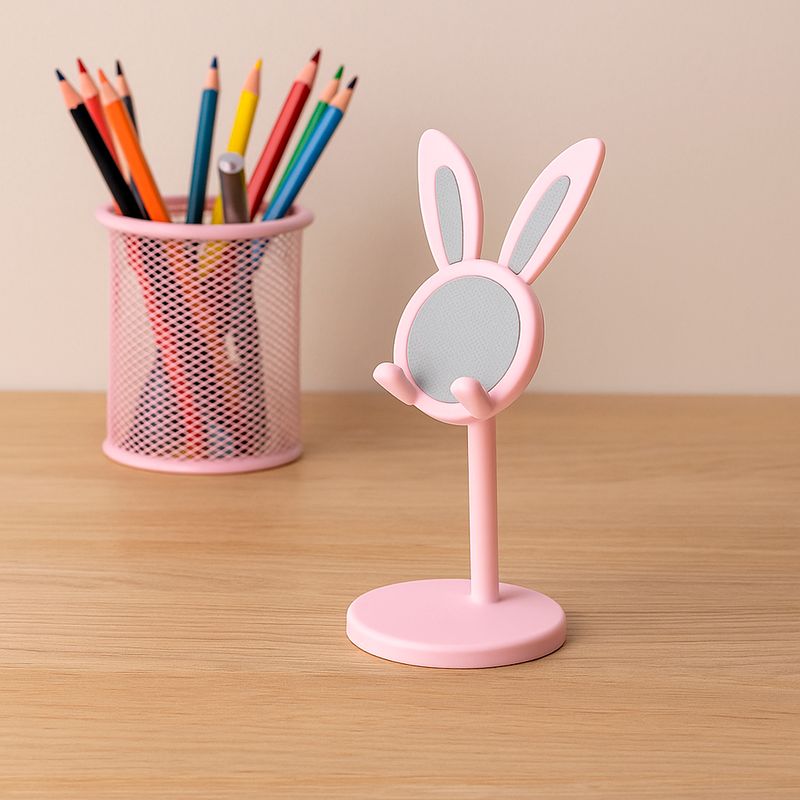 Soporte-Para-Celular-De-Escritorio-Conejito-Ajustable-Sint-tico-Rosa-10x24-cm-2-30353