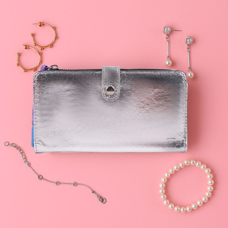 Cartera-Larga-Para-Mujer-Metalizada-Sint-tica-Plateada-19x11-cm-2-30384