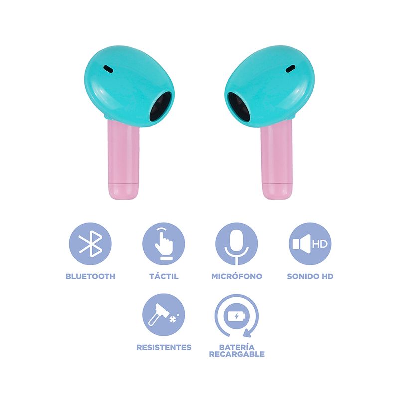 Aud-fonos-Inal-mbricos-Con-Estuche-De-Carga-Sanrio-Hangyodon-Verde-Aqua-TWS-4-30396