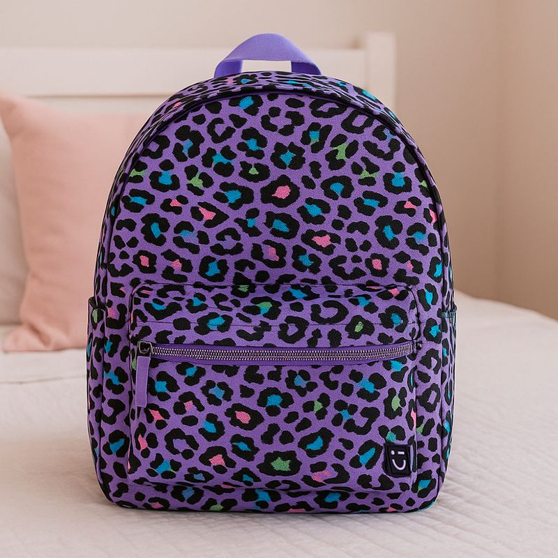 Mochila-Casual-Estampado-Animal-Print-Textil-Lila-28x39-cm-2-30427