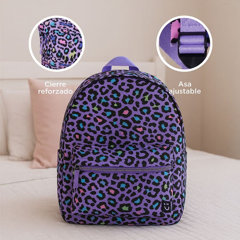 Mochila-Casual-Estampado-Animal-Print-Textil-Lila-28x39-cm-5-30427