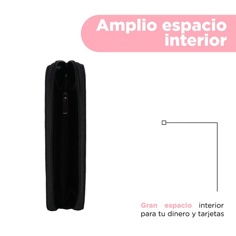 Cartera-Larga-Para-Mujer-Sint-tica-Negra-19x10-cm-5-30511