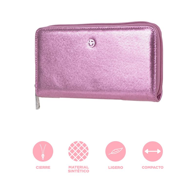 Cartera-Larga-Para-Mujer-Sint-tica-Rosa-19x10-cm-4-30512