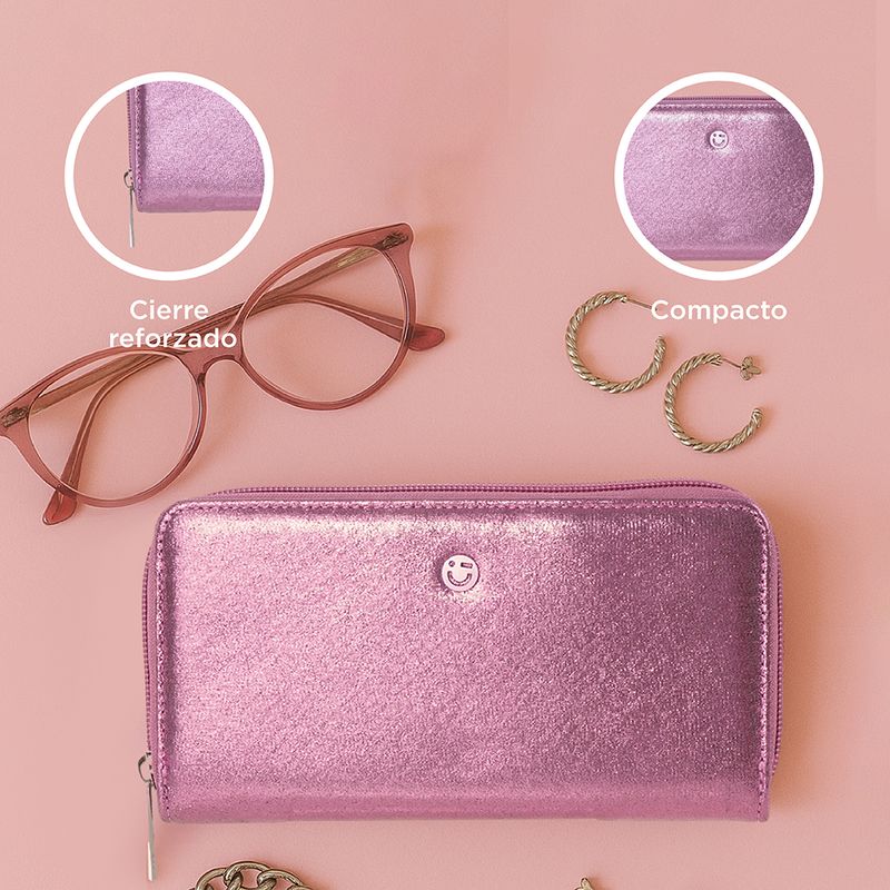 Cartera-Larga-Para-Mujer-Sint-tica-Rosa-19x10-cm-6-30512