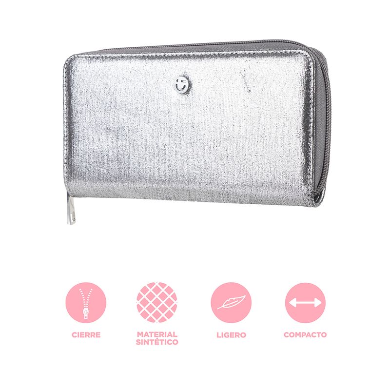 Cartera-Larga-Para-Mujer-Sint-tica-Plateada-19x10-cm-4-30513