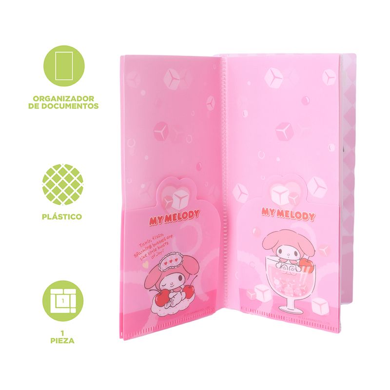 Organizador-De-Documentos-Sanrio-My-Melody-Sint-tico-Rosa-19-6x9-8-cm-3-30522