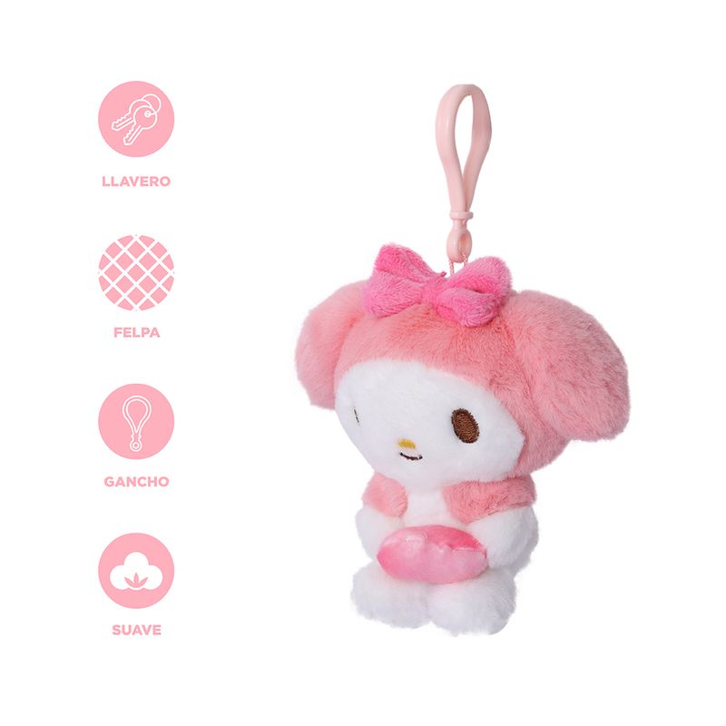 Llavero-Sanrio-My-Melody-Felpa-Rosa-3-30534