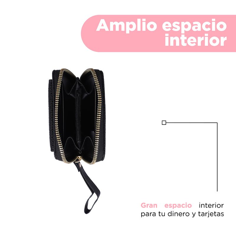 Cartera-Para-Mujer-Con-Monedero-Sint-tica-Negra-12x9x3-cm-4-30578