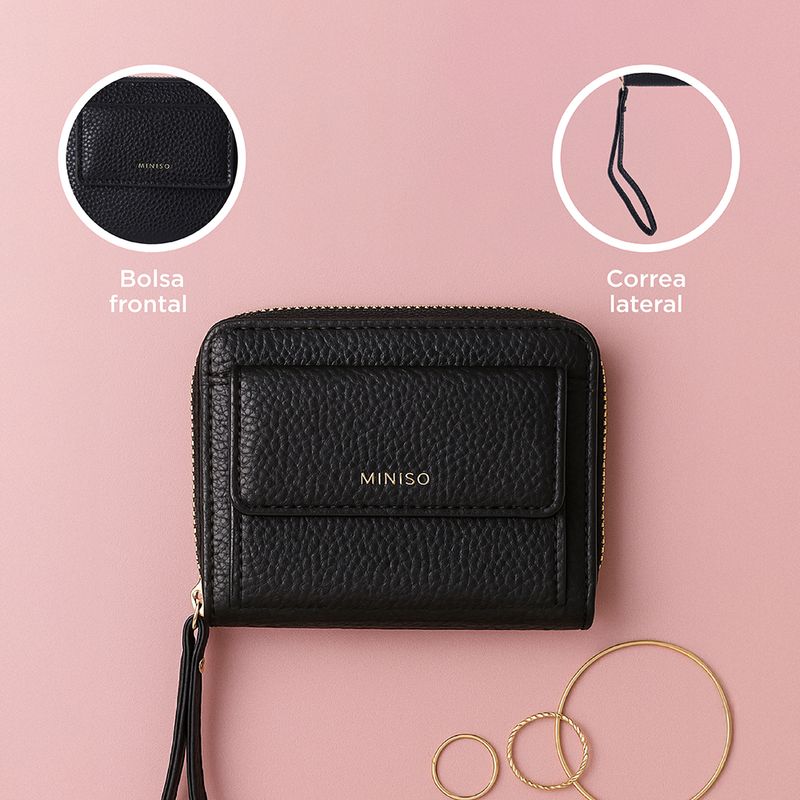 Cartera-Para-Mujer-Con-Monedero-Sint-tica-Negra-12x9x3-cm-5-30578