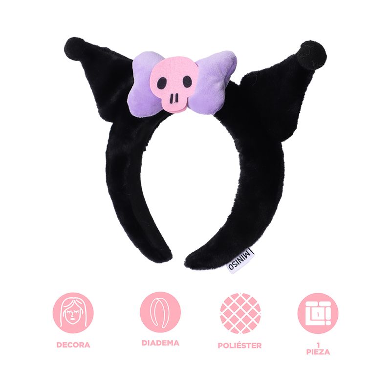 Diadema-Sanrio-Kuromi-Afelpada-Textil-Negra-3-30631