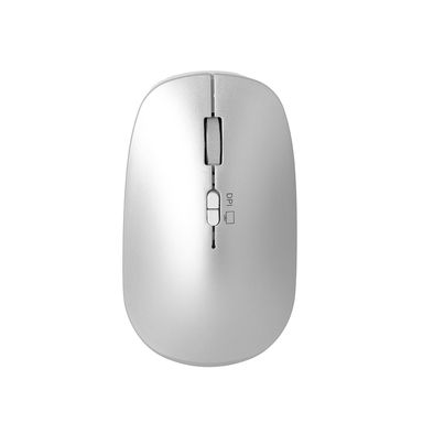 Mouse Inalámbrico Sintético Plateado Silencioso