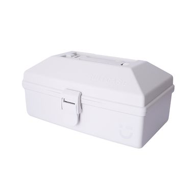 Caja De Almacenamiento Silver & Gray Sintética Blanca 28.5x19.3x13.5 cm