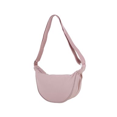 Bolso Crossbody Media Luna Textil Rosa 33x17 cm